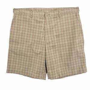PGA TOUR Plaid Flat Front Shorts Size 40
